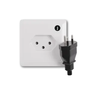 Type J power plug and wall outlet electrical socket