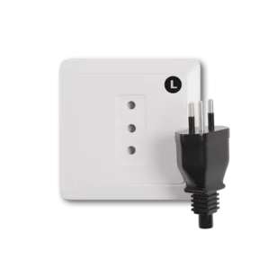 Type L power plug and wall outlet electrical socket