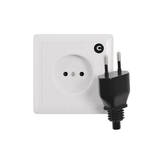 Type C power plug and wall outlet electrical socket