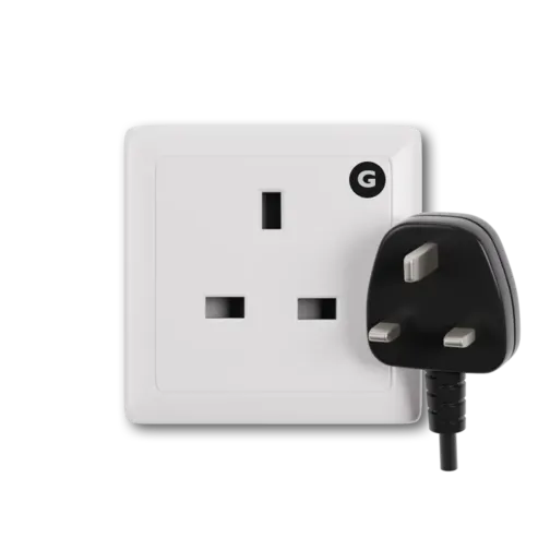 Type G power plug and wall outlet electrical socket
