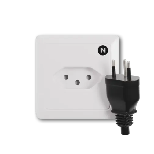 Type N power plug and wall outlet electrical socket